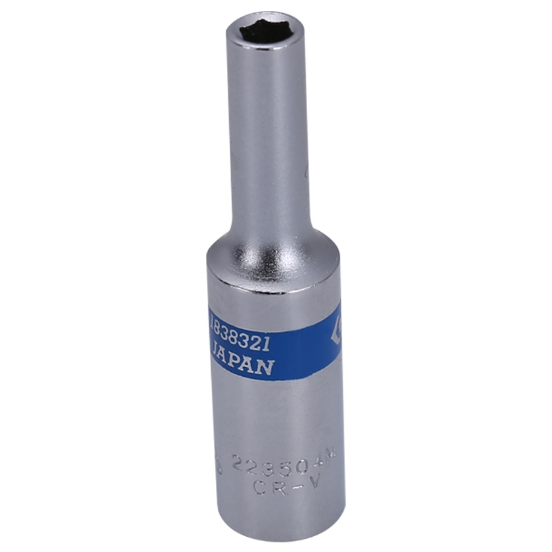 藍帶 1/4"DR.手动加长六角套筒 223504M