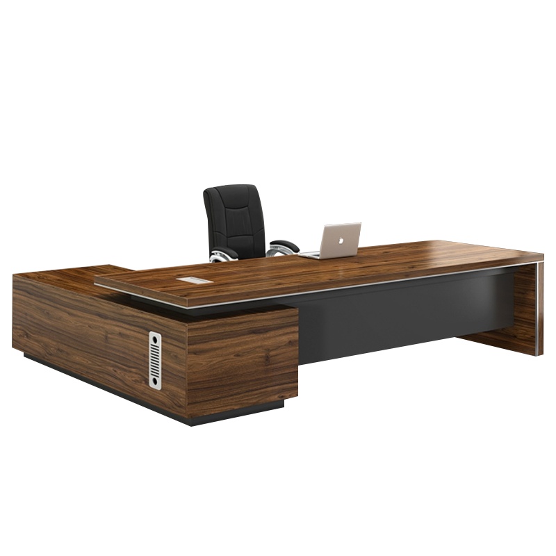 三能 办公家具大班台老板桌办公桌椅组合木质1现代简约总裁桌经理