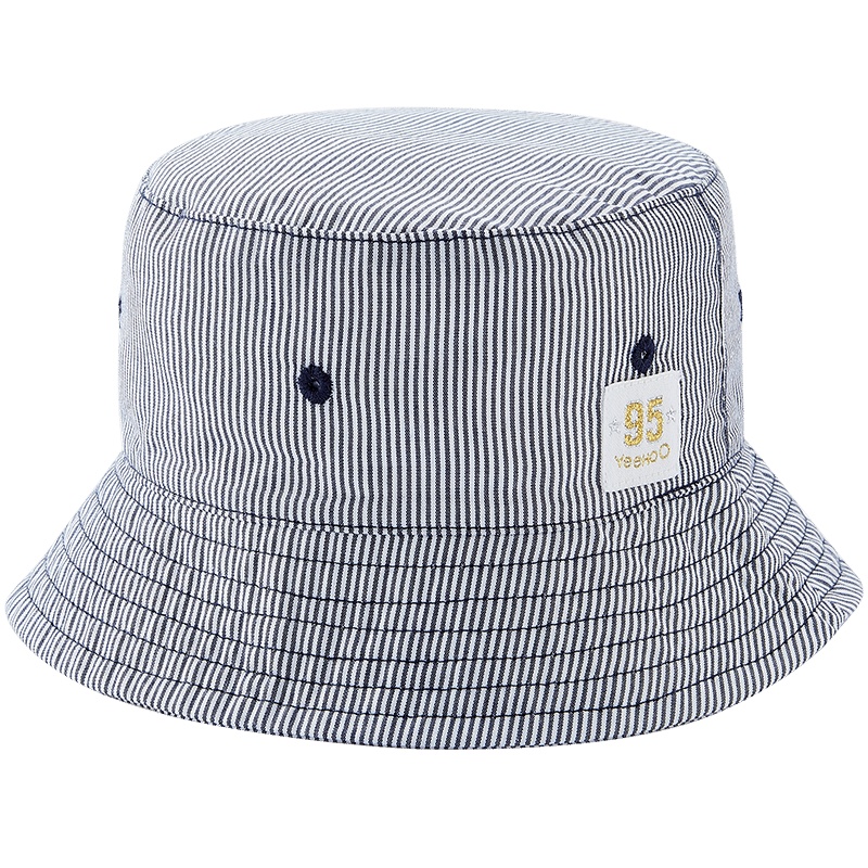 英氏儿童帽子宝宝纯色渔夫帽休闲帽 2021春夏新款