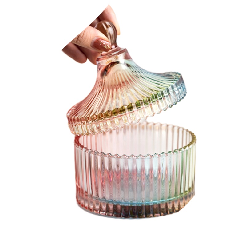 糖果罐 玻璃罐子创意炫彩客厅茶几桌面摆件装饰罐