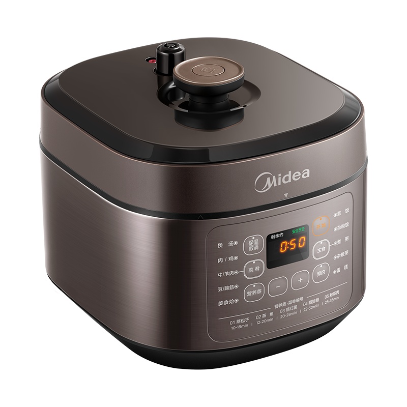 美的(Midea)电压力锅精控火候金属机身高压快煮透芯锁鲜蒸电高压锅适用3-6人MY-50M5-206