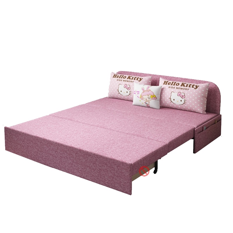 儿童沙发床阿斯卡利小户型网红款多功能单人折叠床坐卧两用铁双人推拉床