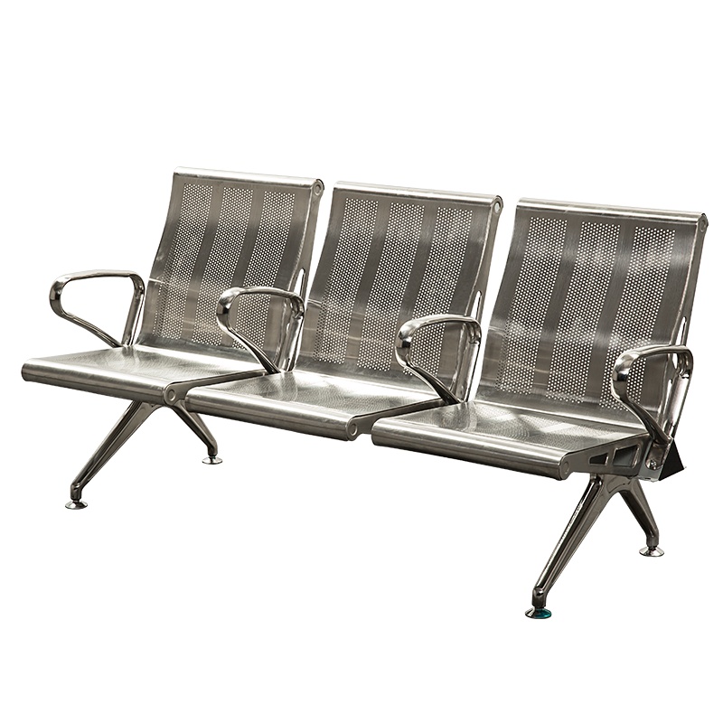 [红心家居]不锈钢排椅等候椅休息椅子连排座椅候车椅候机椅火车站等候椅三人位