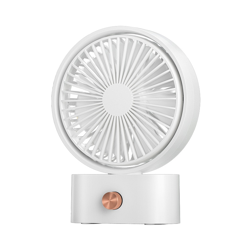 古尚古USB小风扇小型学生宿舍办公室充电型便携式随身迷你可充电摇头台式夏【智能款-白色】2000毫安★自动摇头★无极调速
