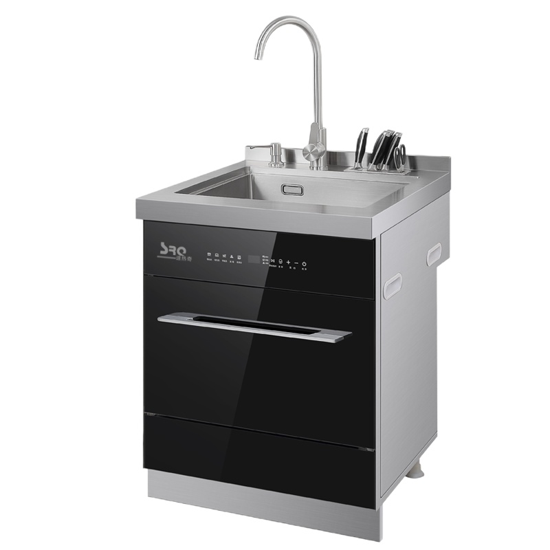 速热奇SRQ-S6家用集成水槽洗碗机一体柜304不锈钢水槽6套洗碗机4种洗涤程序3种消毒新风&软水系统 600mm经济款