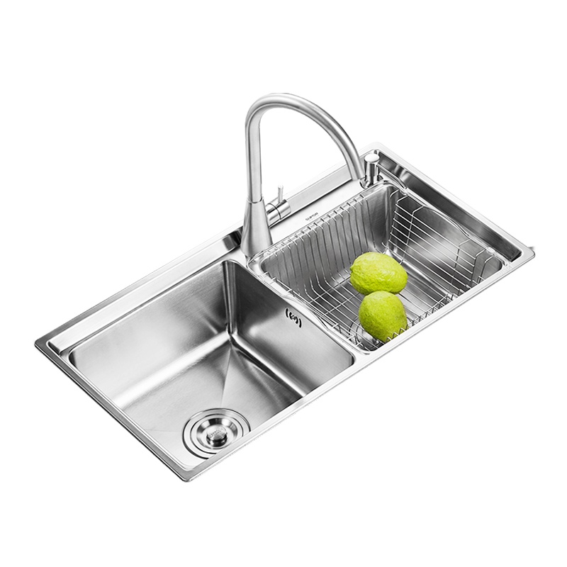 苏泊尔(SUPOR)厨房水槽双槽洗菜盆洗碗槽淘菜盆套装水池厨房304不锈钢台下台中台上盆