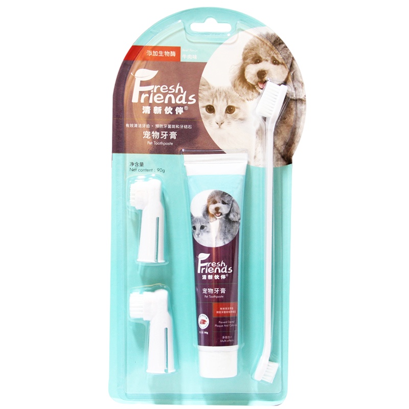 派锐清新伙伴牙膏牙刷套装-牛肉味