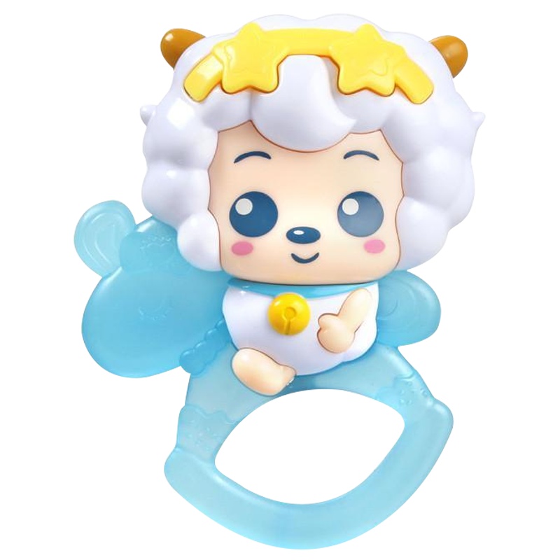 澳贝（AUBY）喜洋洋与灰太狼益智玩具喜羊羊牙胶摇铃婴幼儿童摇铃牙胶465201