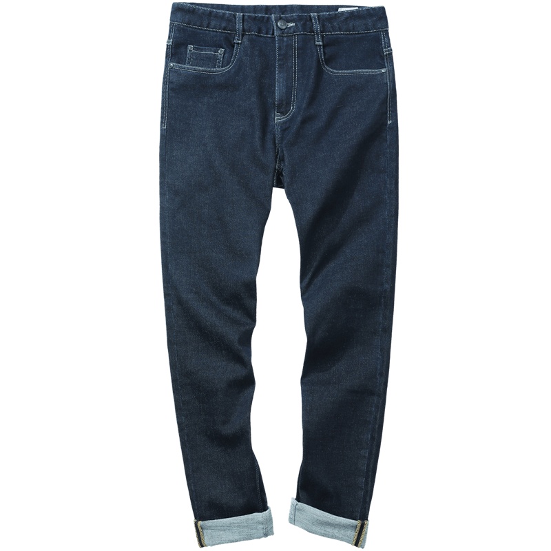 千纸鹤男装裤子2019秋冬季新款韩版修身舒适保暖男士牛仔裤80229