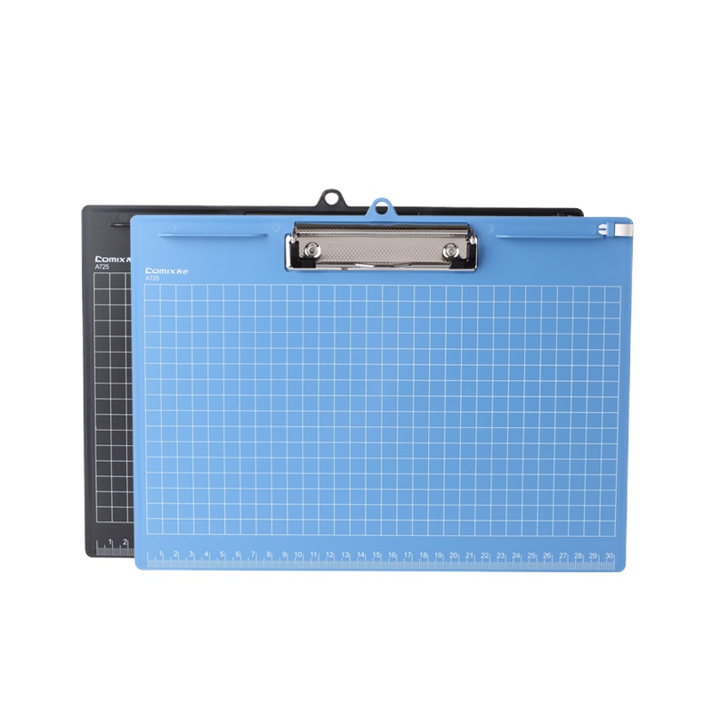 齐心 横式写字板夹 A725 A4 (蓝色黑色灰色)