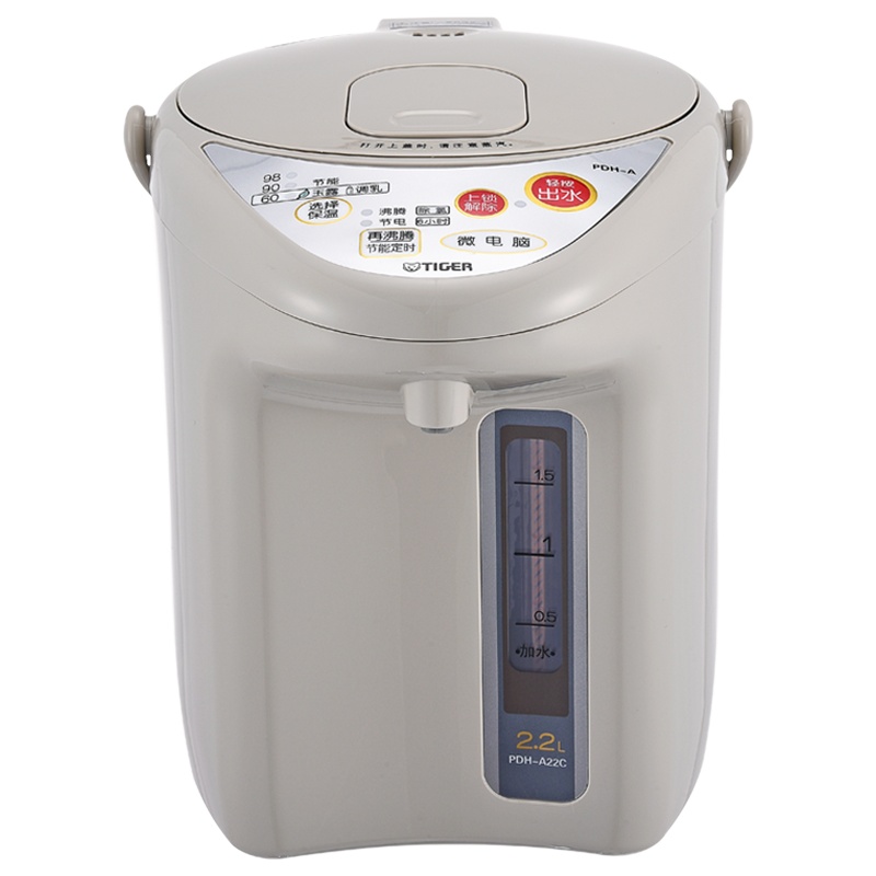 虎牌(tiger)电热水壶PDH-A22C 2.2L 都市驼色微电脑电热水瓶 三段保温 自动去氯节能定时保温水壶