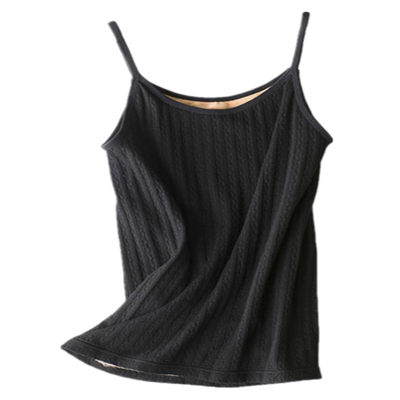 [芒果小龙]大码秋冬保暖内衣女加绒加厚学生韩版塑身美体吊带背心保暖衣无袖