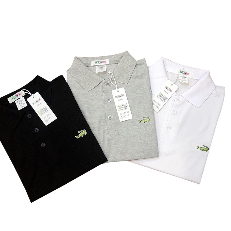 卡帝乐鳄鱼(CARTELO)夏季新款男士短袖翻领纯色休闲POLO衫