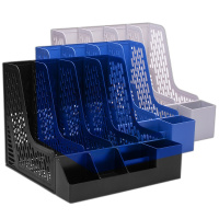 得力 文件筐 四格带笔筒 78981