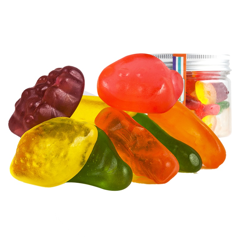 零食工坊（snack show）橡皮糖罐装（可乐熊）150g*2罐 可乐熊水果味Q弹软糖休闲零食罐装