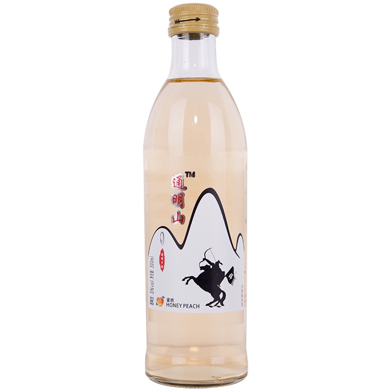 通明山水果酒(水蜜桃味)3度迷你装小酒3度300ml单瓶