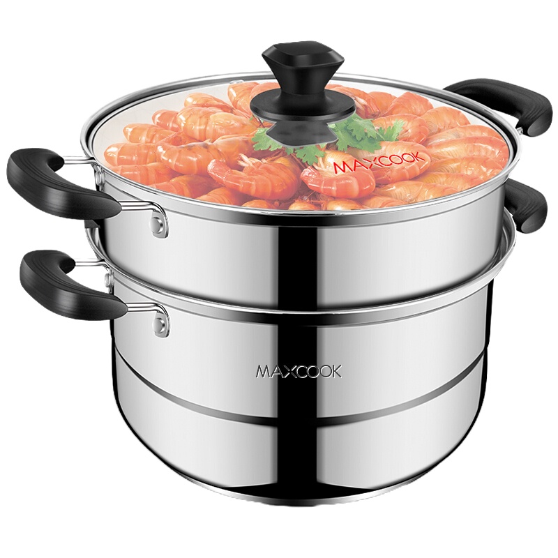 美厨 MBZ-34 不锈钢二层蒸锅34cm