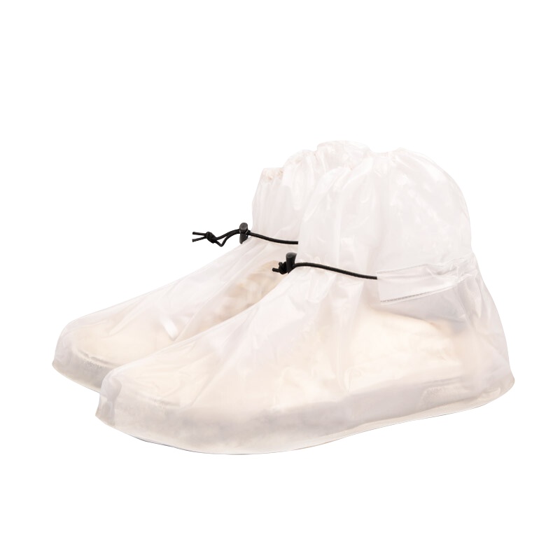 红叶 户外男女防雨鞋套加厚底雨鞋 防水鞋套 防滑雨靴套 灰色L码(一双装)JD1802