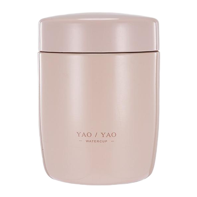 迷你简约焖烧罐男女学生创意焖烧杯不锈钢便携上班族保温桶焖粥桶 封后 粉色250保温杯