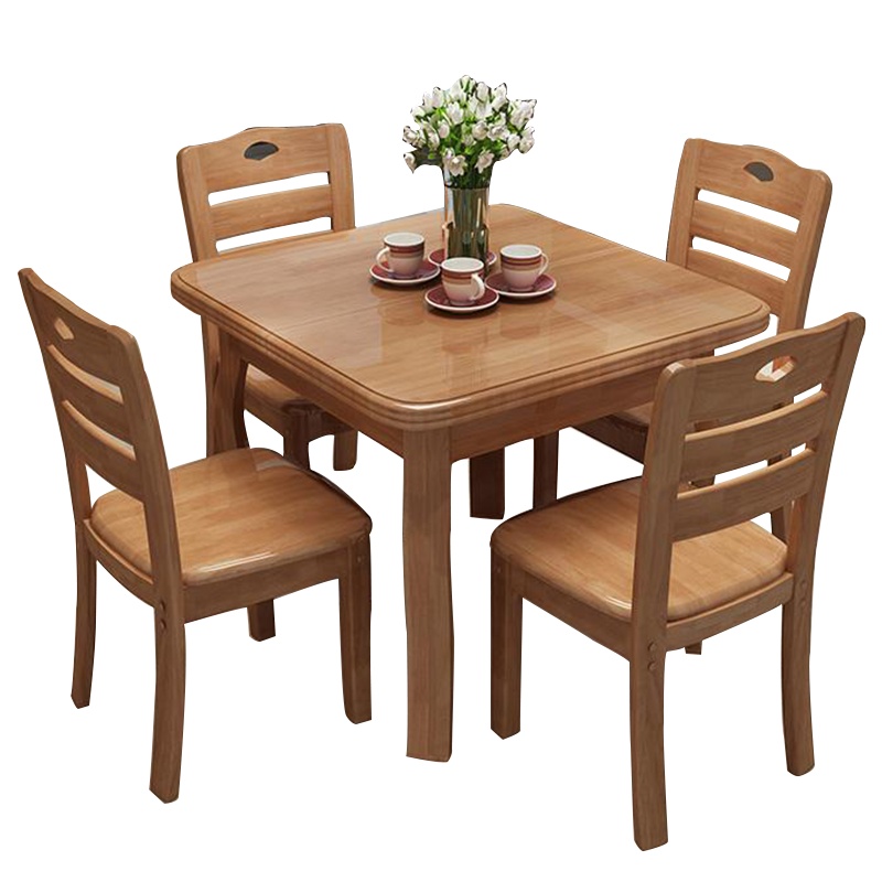 瑞丰杰 食堂餐桌椅实木餐桌椅RJ-CZY032 一桌四椅