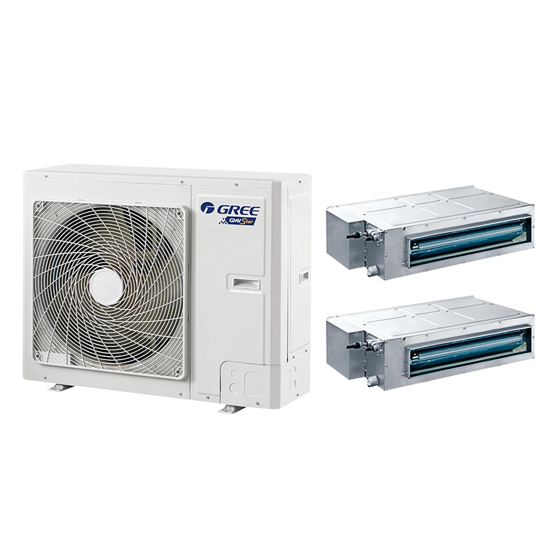 格力(GREE)中央空调4匹一拖二套组 一级能效变频 多联风管嵌入式空调 Star系列 GMV-H100WL/A