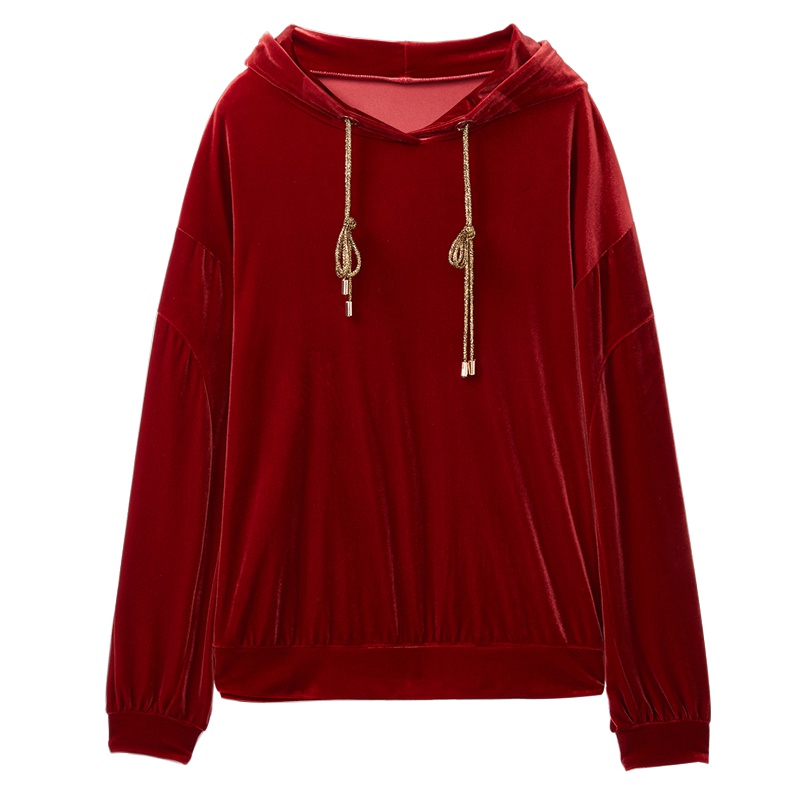 2019爱居兔秋季女装连帽设计长袖针织上衣