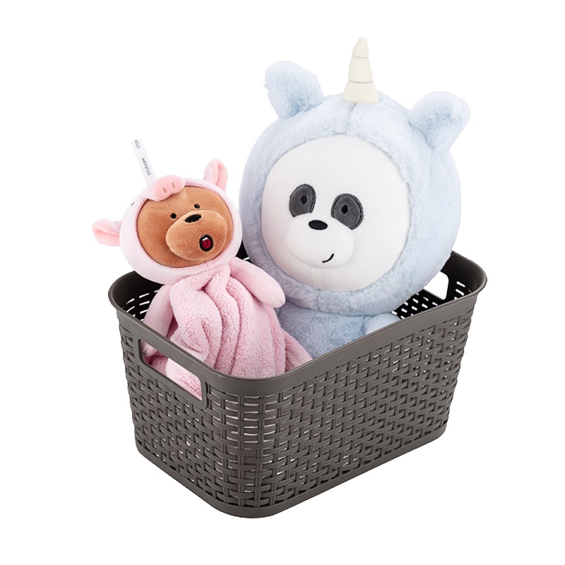 名创优品 (miniso) 收纳篮编织家用桌面玩具零食整理储物篮浴室洗漱篮