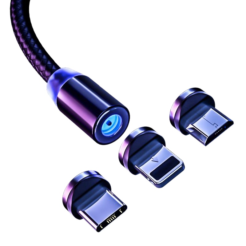 探索鲸 Micro插头磁吸闪充安卓手机数据线 平板电脑尼龙编织USB充电线 通用华为小米三星oppo vivo