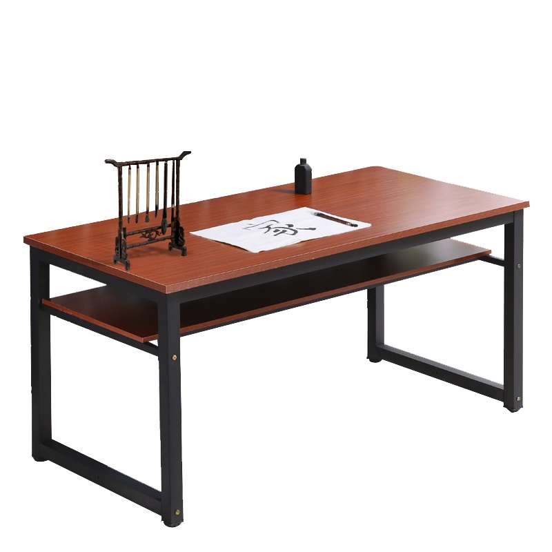家优梦 书画桌书法桌绘画写字台双层简易书桌办公桌培训案台会议桌电脑桌