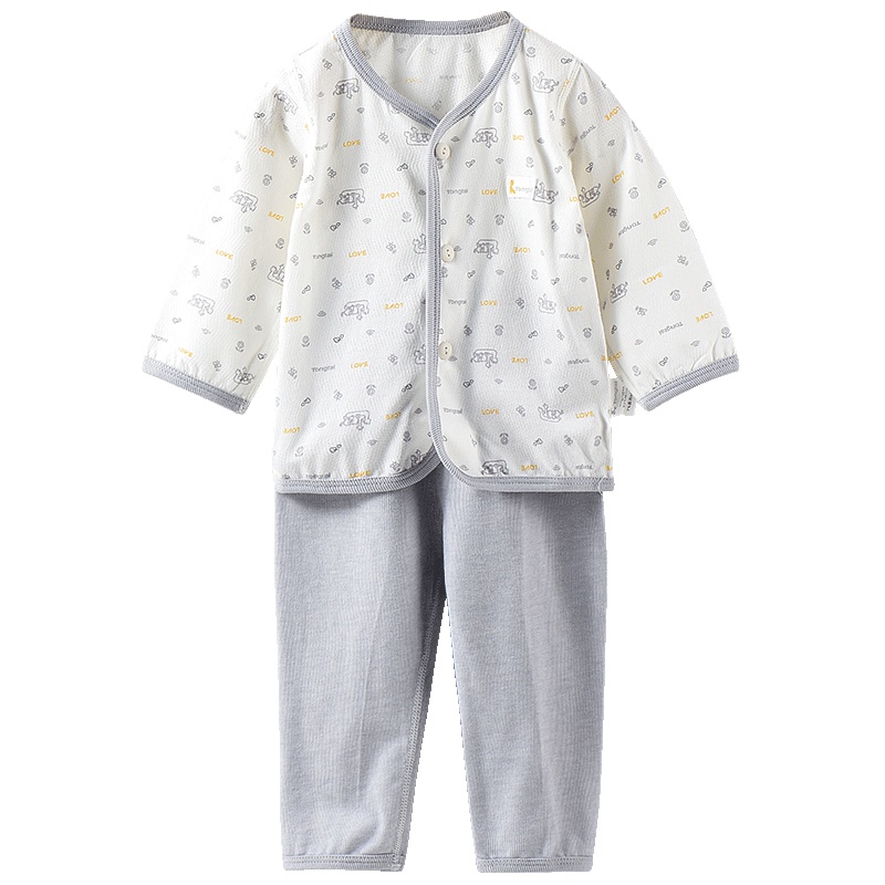 童泰TONGTAI婴幼儿对开内衣套装3-18个月男女宝宝上衣裤子两件套婴幼儿通用80cm