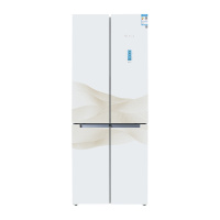 博世(BOSCH) KMF46S20TI 452升 变频 混冷无霜 零度保鲜 玻璃面板 十字对开门多门冰箱（白色金线）