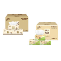 清风 抽纸 原木纯品系列 2层200抽24包 餐巾纸 面巾纸 单箱装