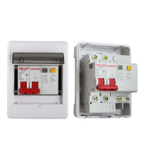 明装2-4回路箱空开漏电保护布线箱全塑室内外照明2/4位小型配电盒 白色