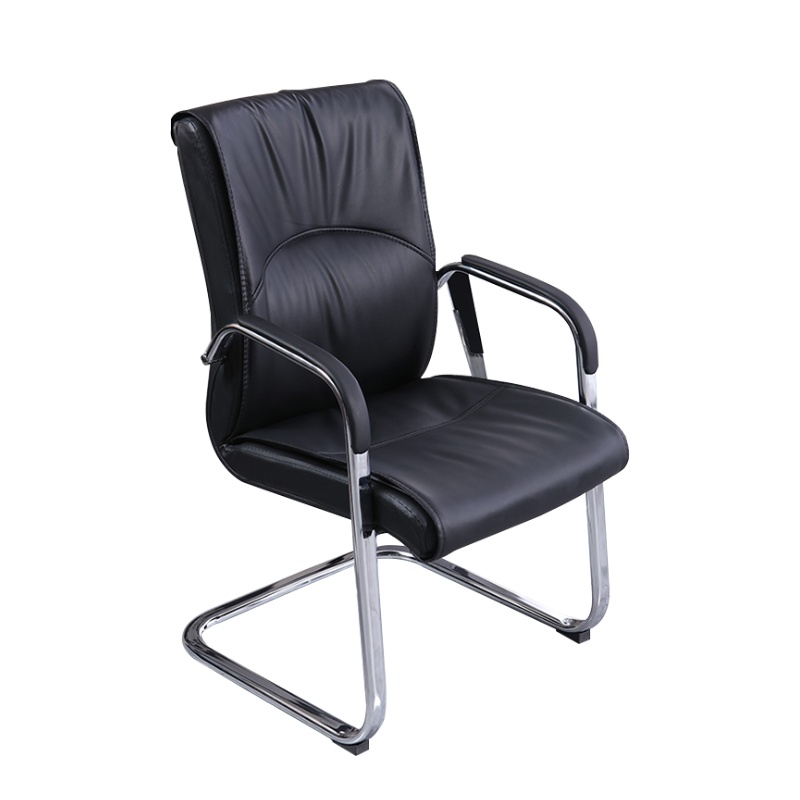 永格电脑椅家用弓形脚 会议椅办公椅子牛皮职员椅