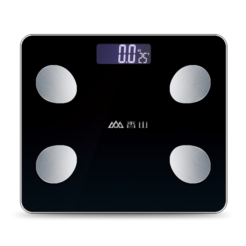 香山App控制智能蓝牙体重秤 香山App控制 体脂健康秤A1 黑色 (2000份起订)