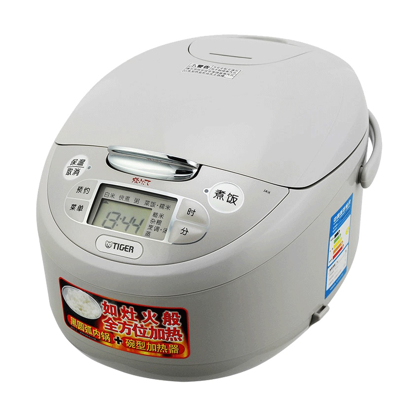 虎牌(tiger) 微电脑电饭煲 JAX-C18C 5L智能液晶屏电饭煲 三维立体加热电饭锅 附蒸格
