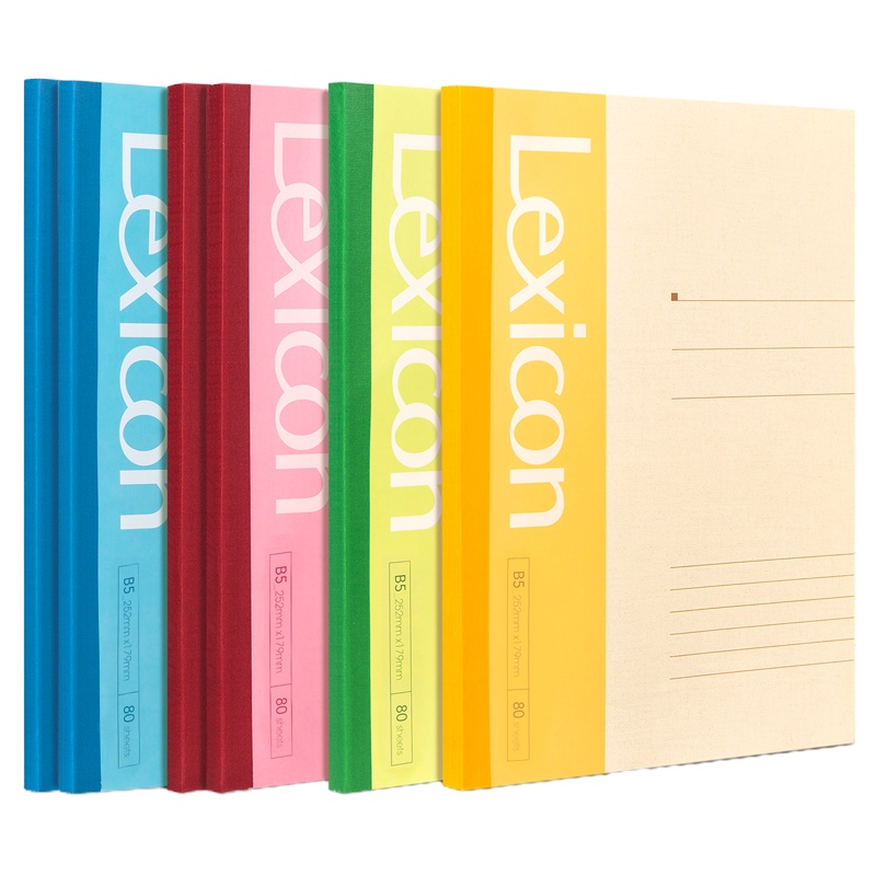 得力(7665)6本B5/80张无线装订软抄本记事本 工作笔记本子