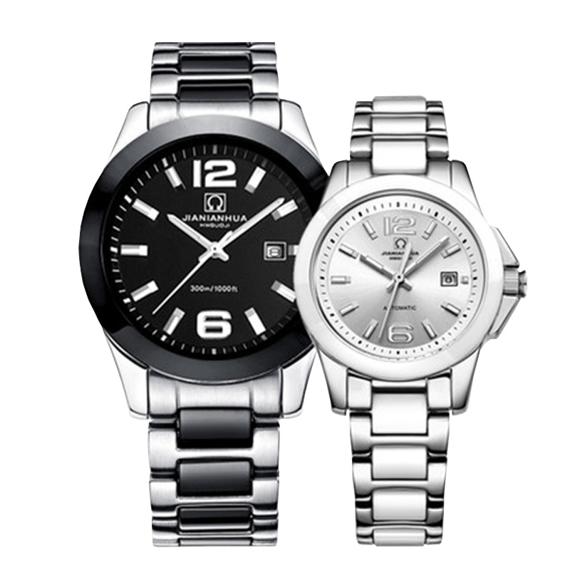 瑞士嘉年华Carnival情侣手表一对 全自动机械表 男表陶瓷防水休闲时尚潮流夜光女表康卡斯对表8818G