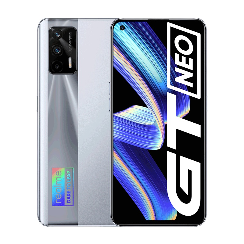 realme 真我GT Neo 5G手机 8GB+128GB 极客银 旗舰芯天玑1200 120Hz电竞屏 6400万索尼广角三摄