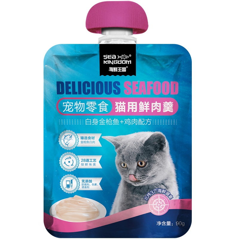 Sea Kingdom 猫用金枪鱼+鸡肉鲜肉羹90g