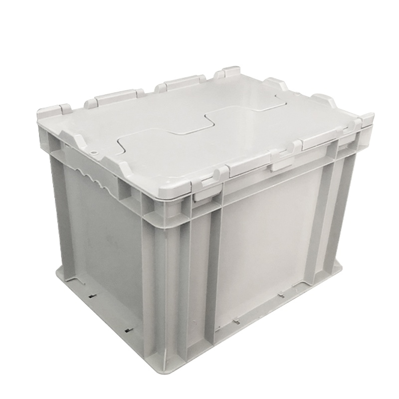 海斯迪克 gnjz-155 加厚塑料零件箱 汽车配储物箱周转箱 收纳工具箱零件箱带盖运输物流箱 C箱-有盖灰色