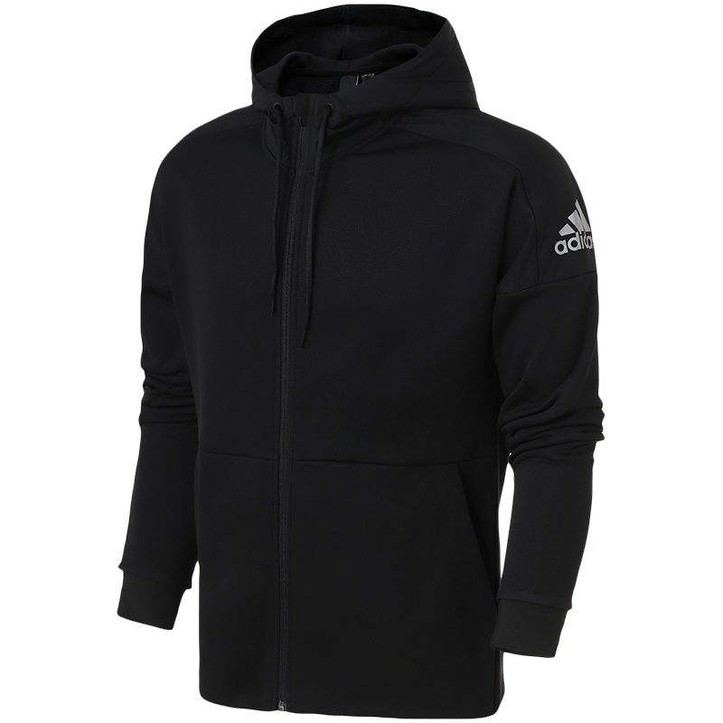 adidas男服夹克外套连帽开衫休闲运动服CW3252 L CW3252黑色