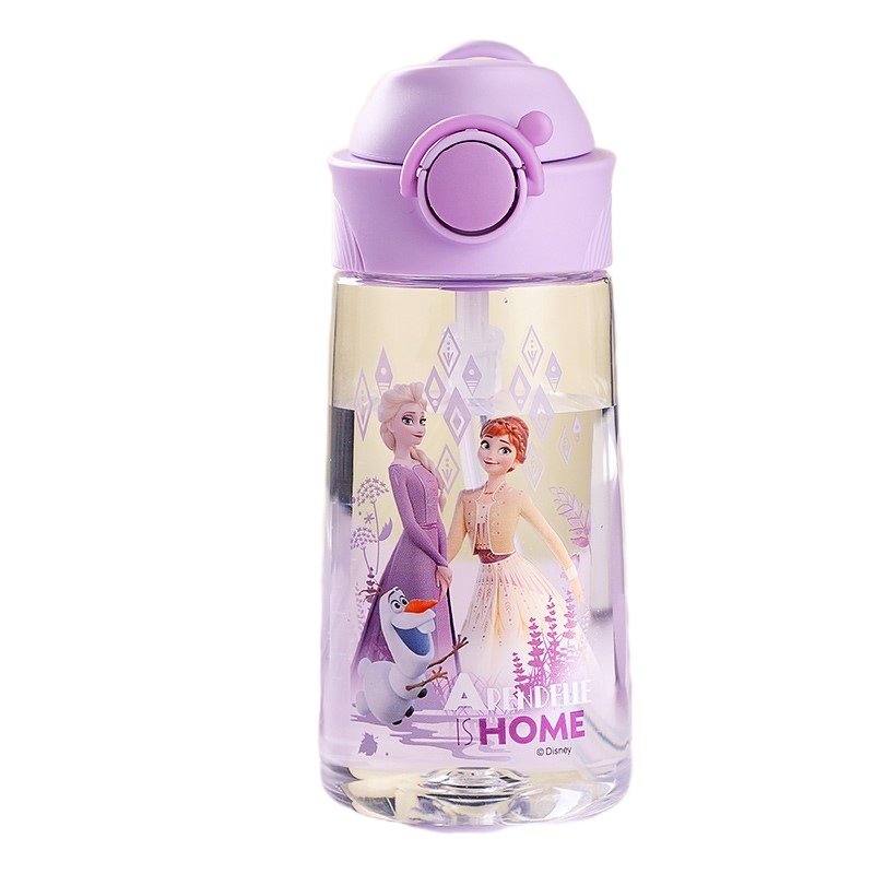 WD4435冰雪紫扁平鸭嘴儿童吸管杯470ml