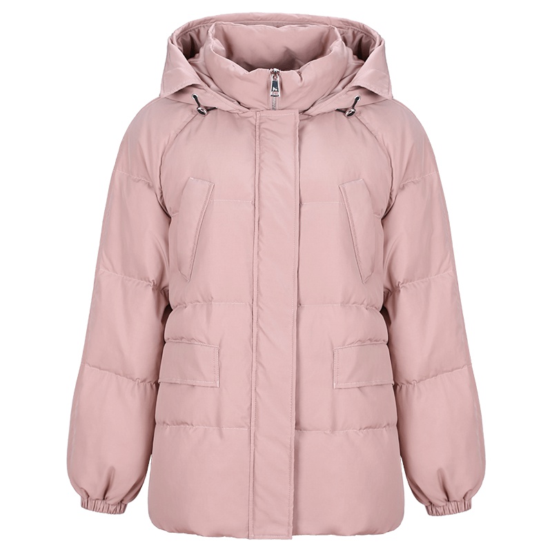 高梵(GOLDFARM)秋冬女士羽绒服女短款连帽bf宽松休闲韩版加厚面包服外套