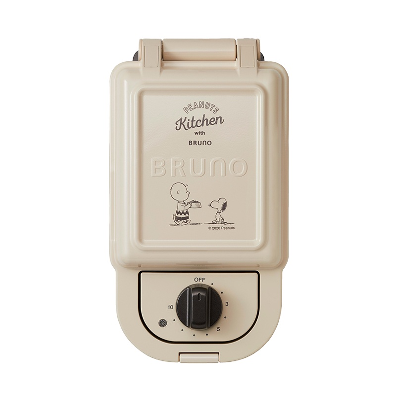 日本bruno轻食机早餐机家用多功能三明治烤面包机 白色史努比mini标配款