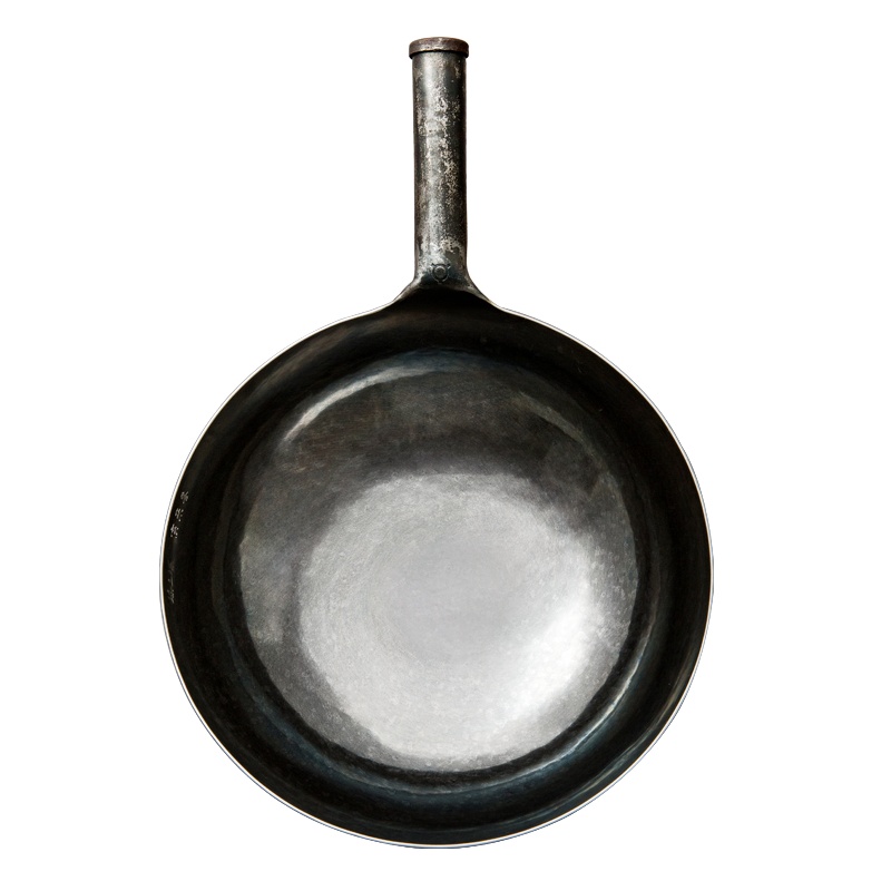 臻三环 正宗舌尖上的中国章丘铁锅手工铁锅熟铁炒锅无涂层炒菜锅 二环宗师 古法烤蓝32cm