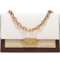 2019新款女包高级感小包包小CK简约百搭撞色小方包单肩斜挎链条包