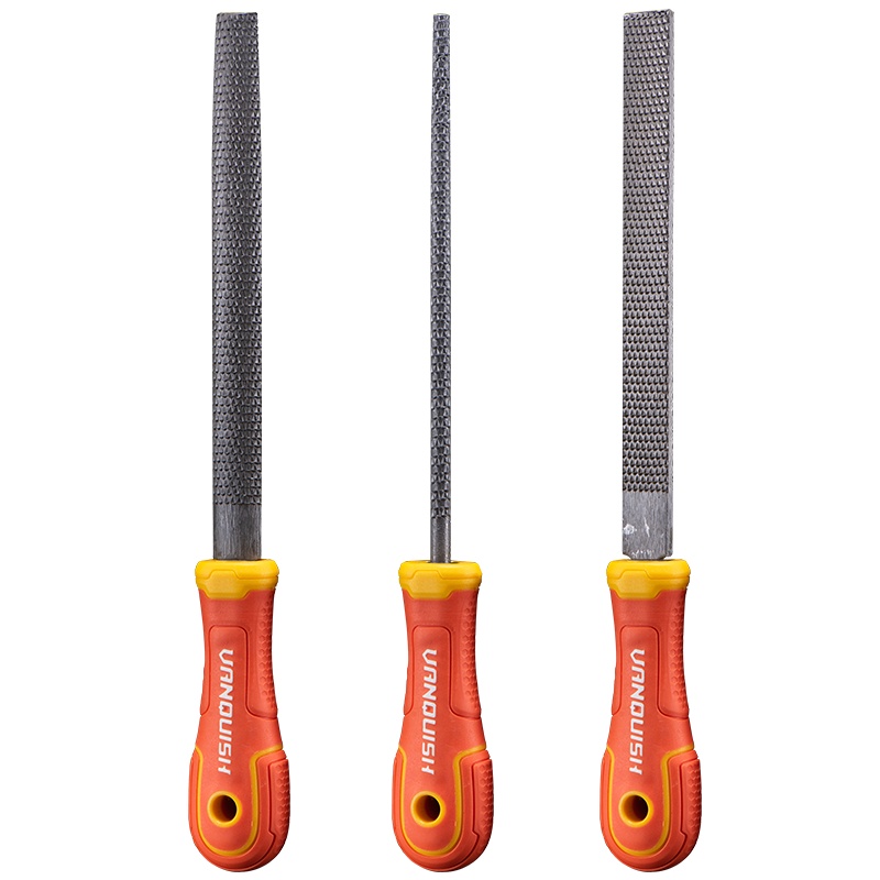 3件套木锉打磨工具木工圆锉搓刀扁锉平锉三角半圆挫刀