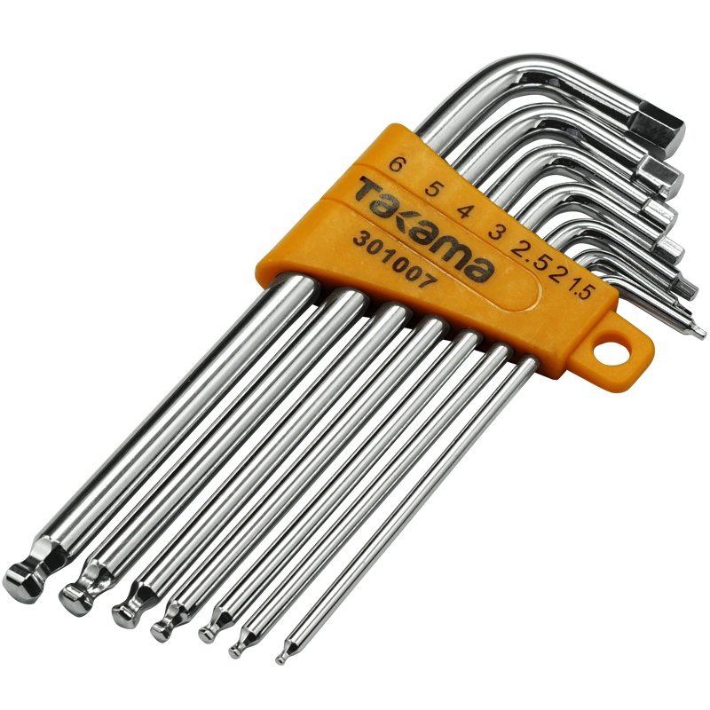 takama(高松)301007 7件套球头内六角球头扳手套装公制内六角螺丝刀六棱扳手S2