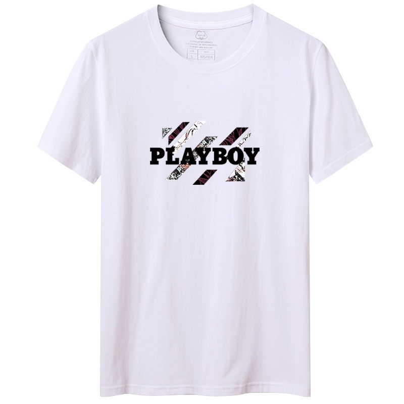 花花公子(PLAYBOY ICON)男士2020新款夏季时尚T恤短袖